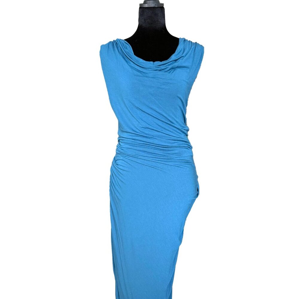 Anthropologie Bordeaux Given Then Gathered Column Dress